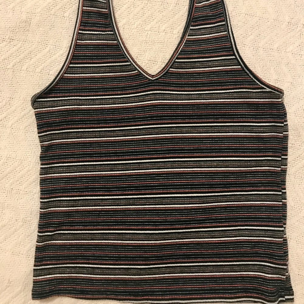 Striped green tank top